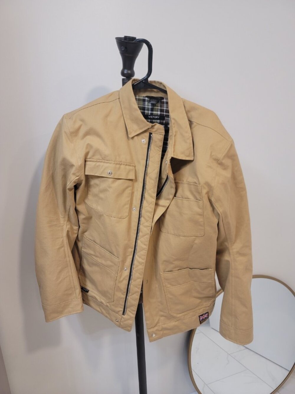 Merlin Victory Motorcycle Jacket Size L Men's Brown